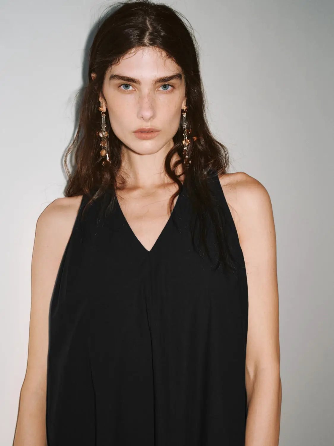Cotton Shell A Line Sleeveless Midi Dress - Image 3