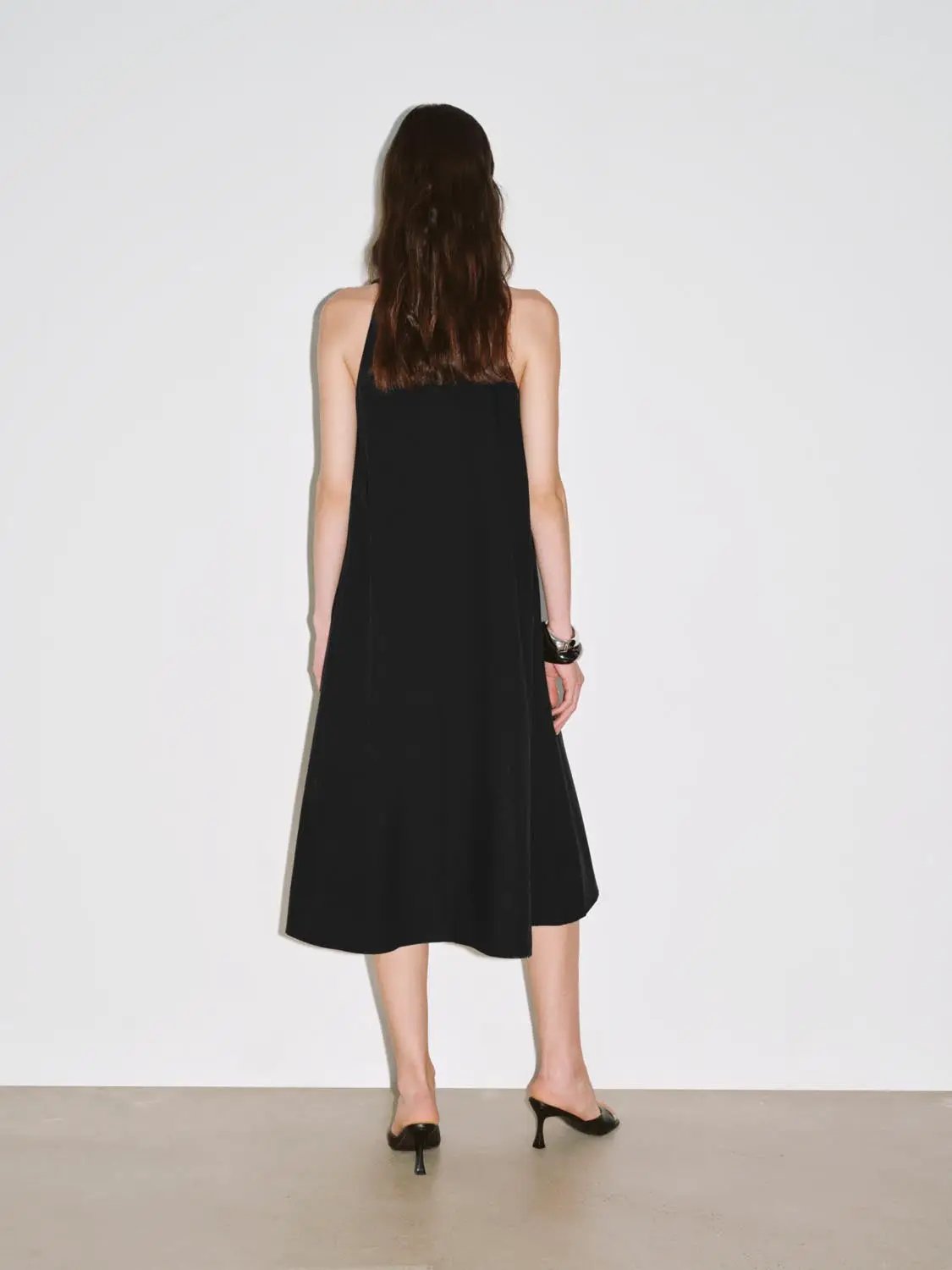 Cotton Shell A Line Sleeveless Midi Dress - Image 6