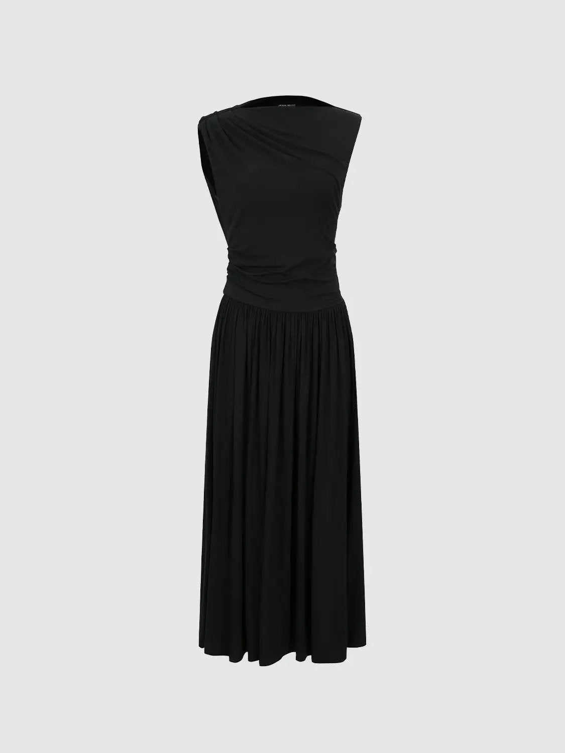Elegant Pleated Sleeveless A-Line Midi Dresses