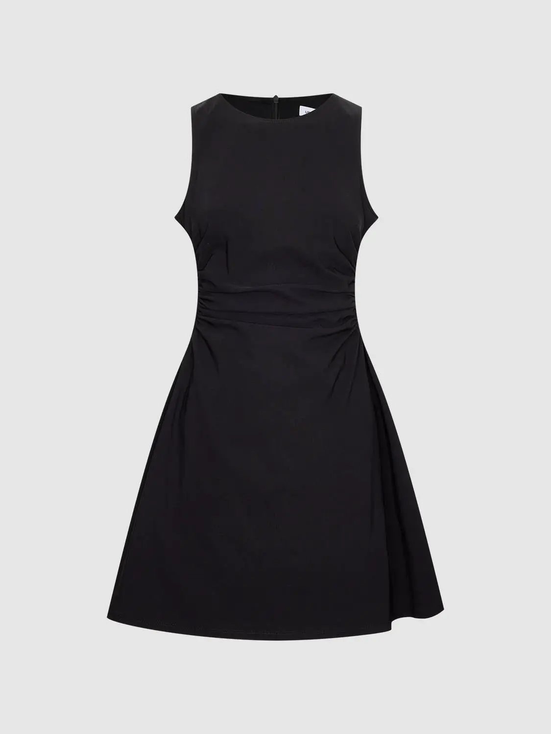 Viscose Blend Ruched Waist Sleeveless A Line Dresses - Image 23